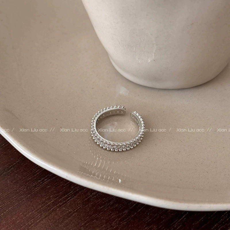 Pearl Zircon Butterfly Female Niche High-grade Light Luxury Couple Temperament Ring