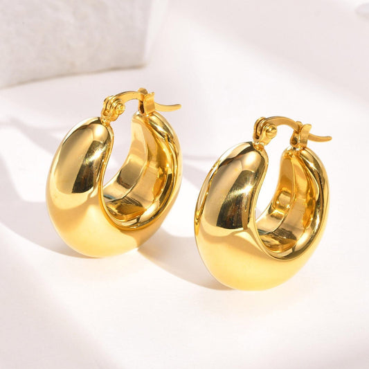 Simple Texture Oval Temperament Entry Lux High Rings