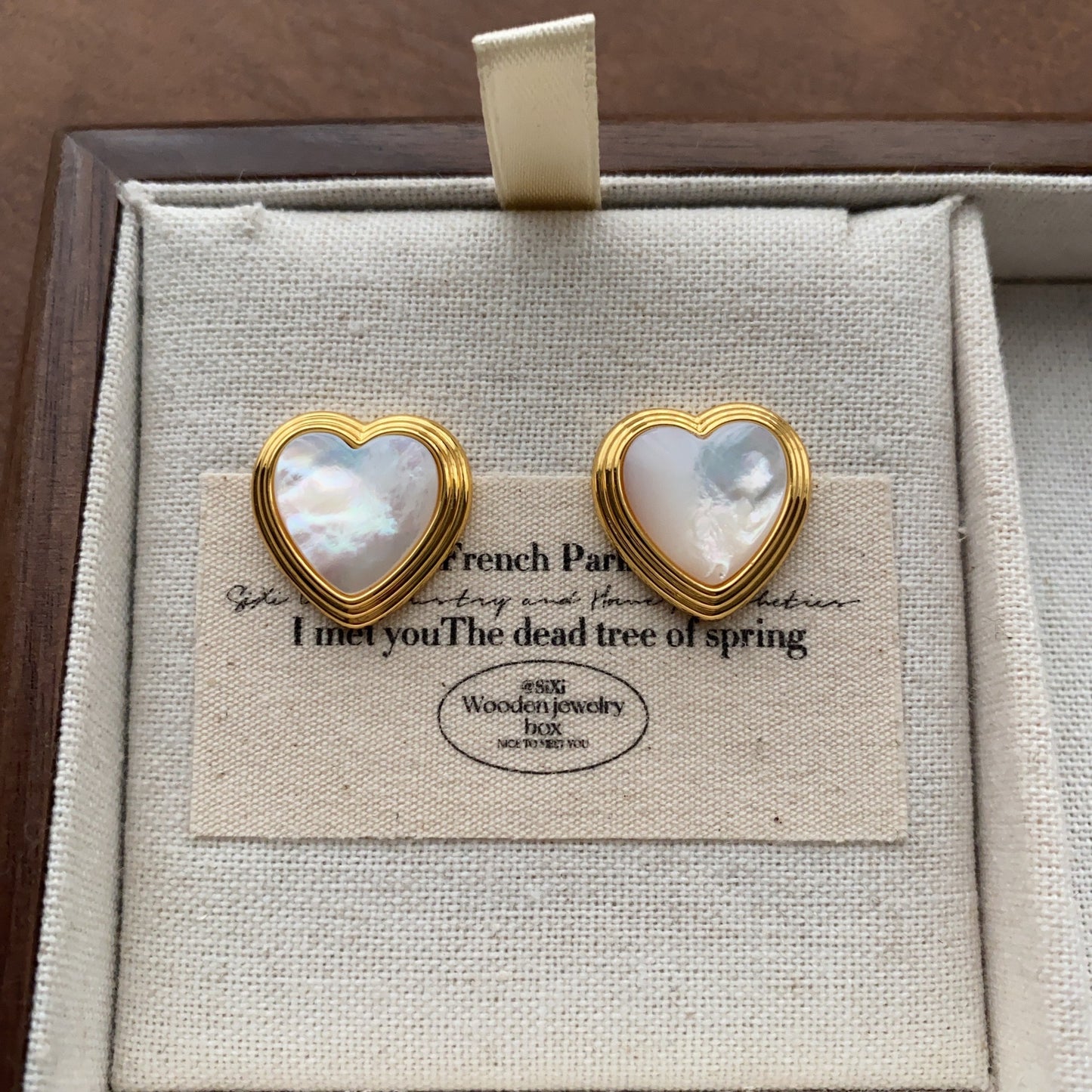 Women's Heart-shaped Fritillary Shell Light Luxury Exquisite Design High-grade Rings