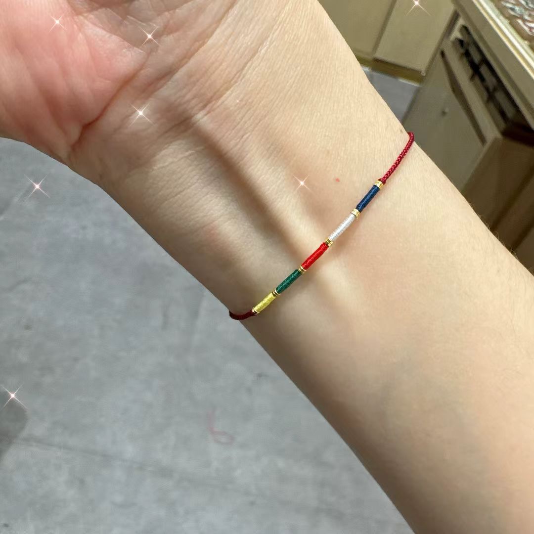 Good Luck Colorful Ropes Carrying Strap Hand-woven Niche Life Red Bracelet