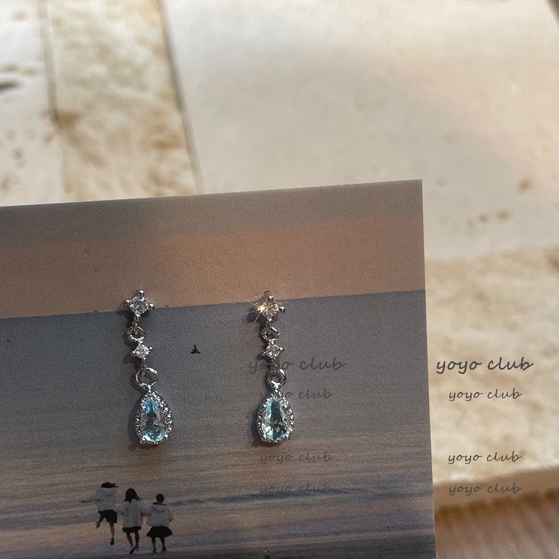 Blue Water Drop Cold Clear Eardrops Special Interest Light Rings