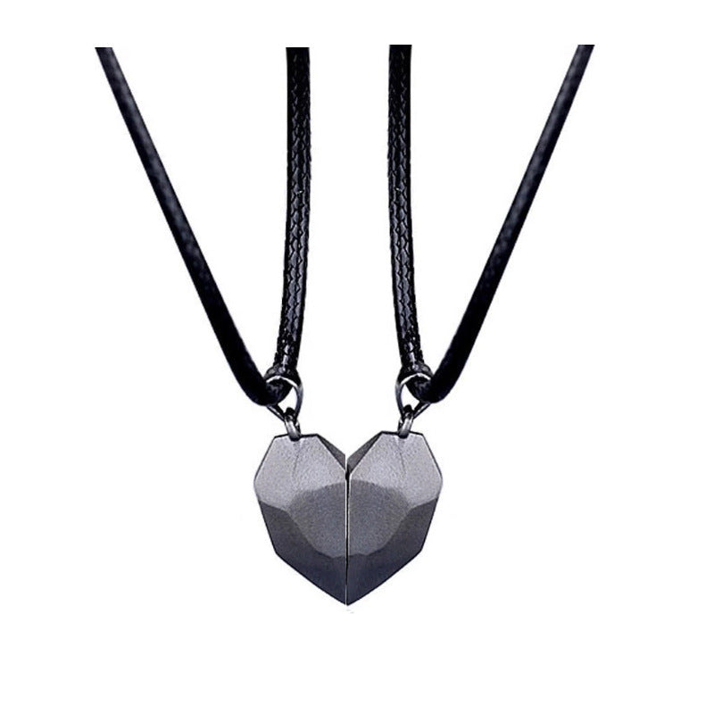 Women's Stone Heartbreak Clavicle Chain Heart Couple Necklaces
