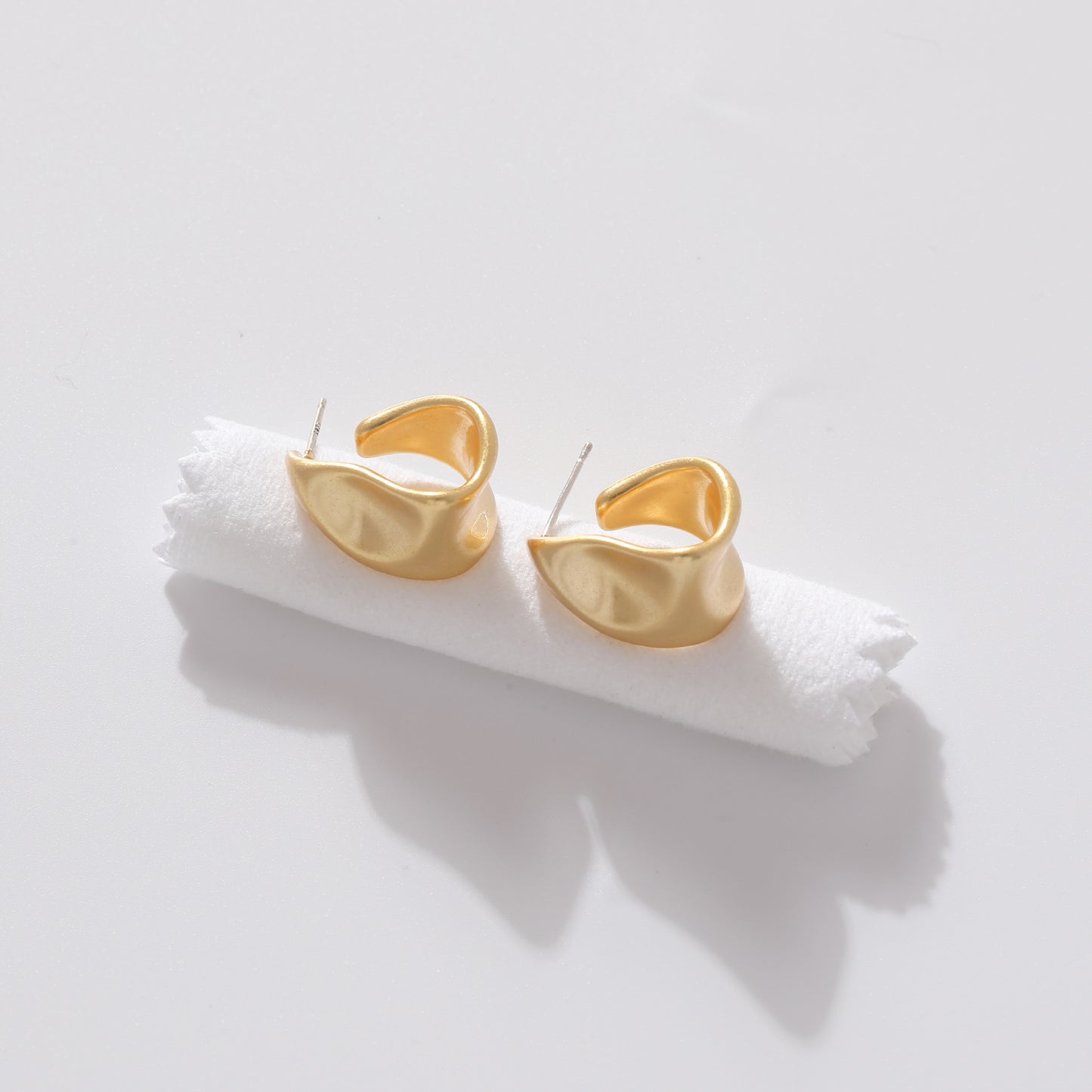 Metal Frosty Style Niche Design Geometric Earrings