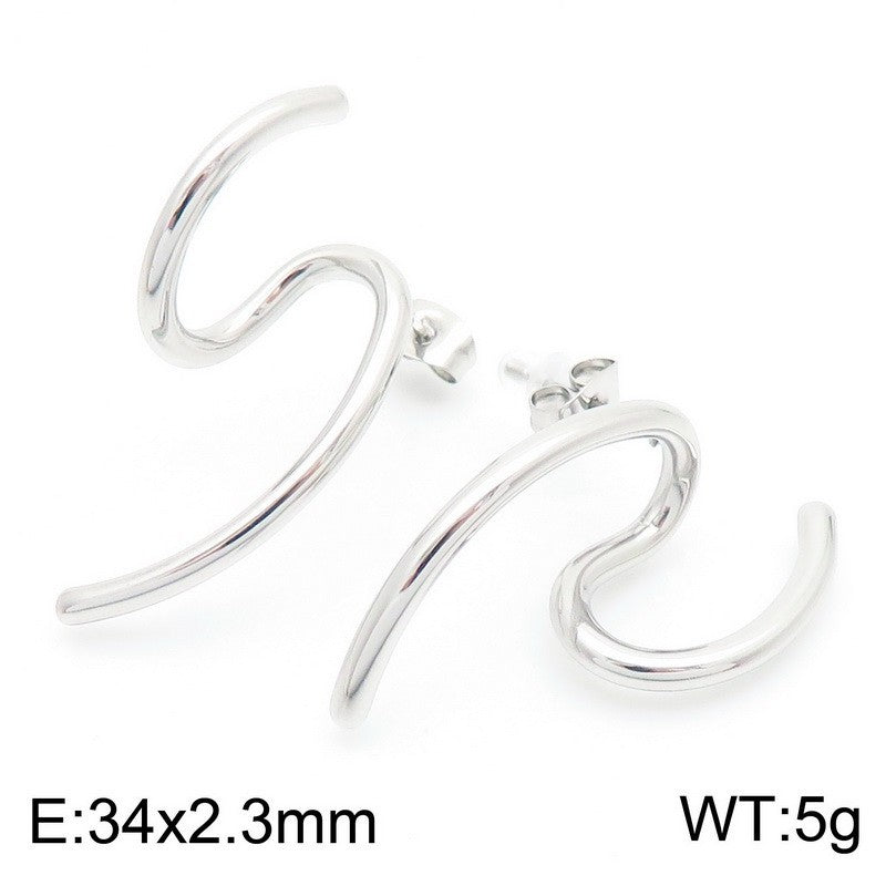 Women's Irregular Simple Cool Hollow Water Drops Symmetrical For Personality Earrings