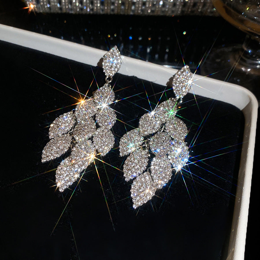 Women's Sier Diamond Tassel Light Luxury High-grade Simple Rings