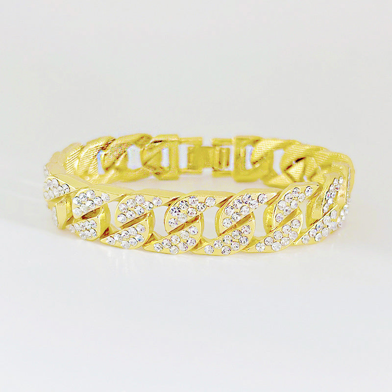 Cold Style Fashion Party Hipster Couple Full Diamond Bracelet