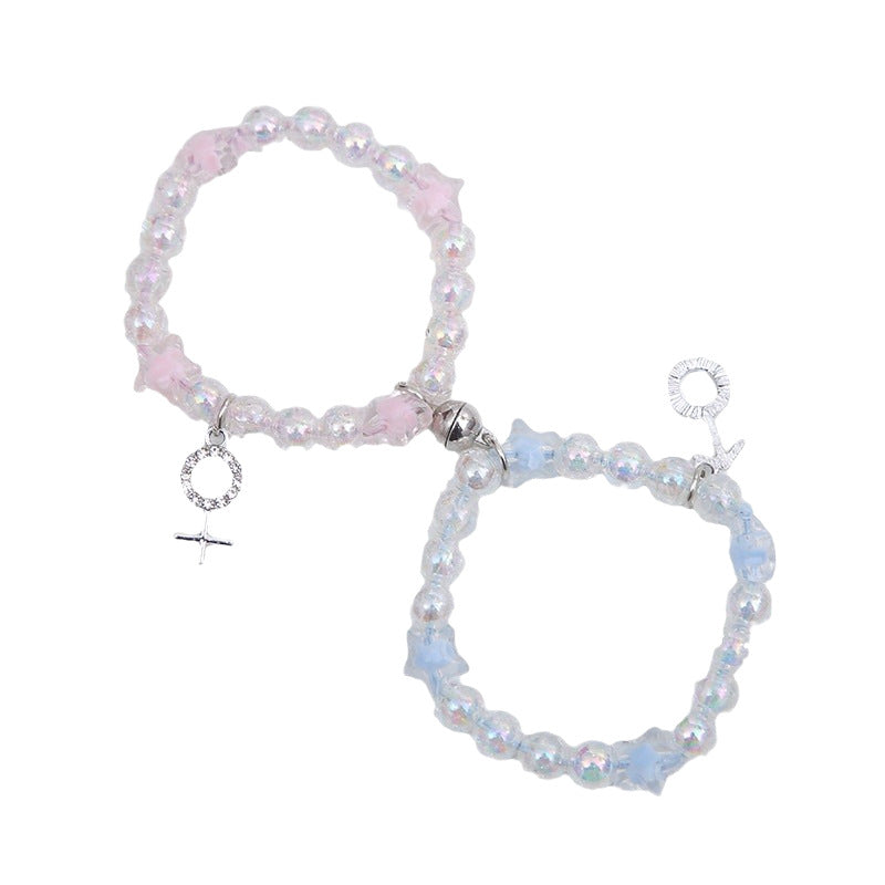 Girlfriends Couple Magnet Good-looking Sisters Token Bracelets