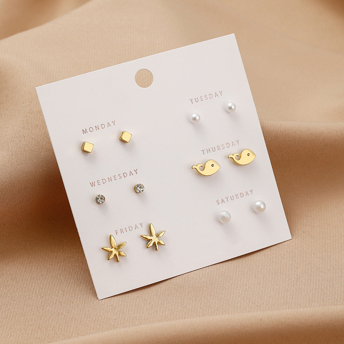 Women's One Week Combination Light Luxury High-grade Earrings