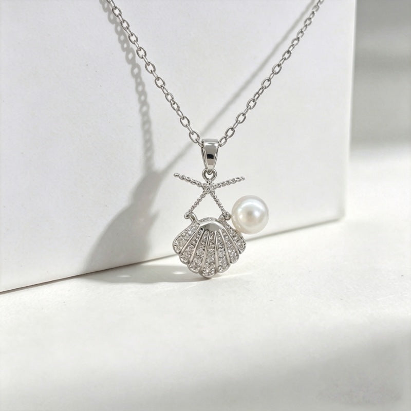 Luxury Copper Micro Female Swan Love Ocean Series Necklace