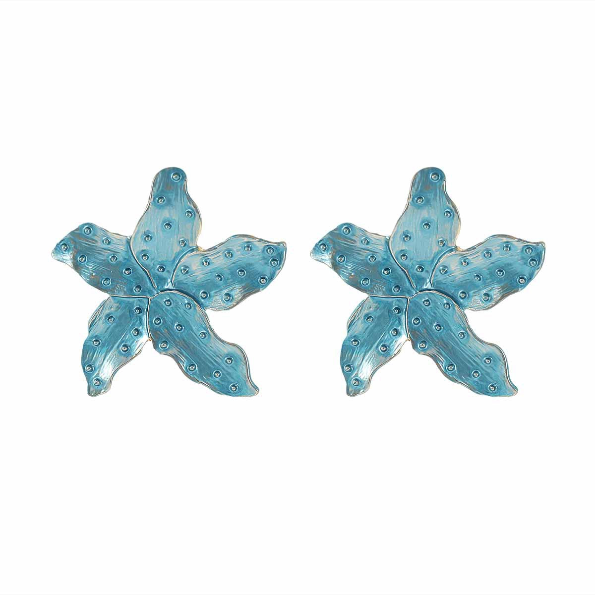 Women's Vacation Style Enamel Color Flower Pearl Light Luxury High-grade Earrings