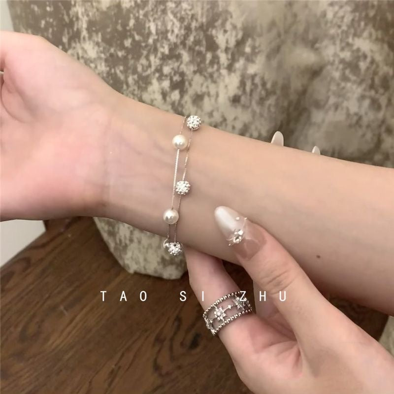 Lucky Beads Pearl French Style Temperament High-grade Bracelets