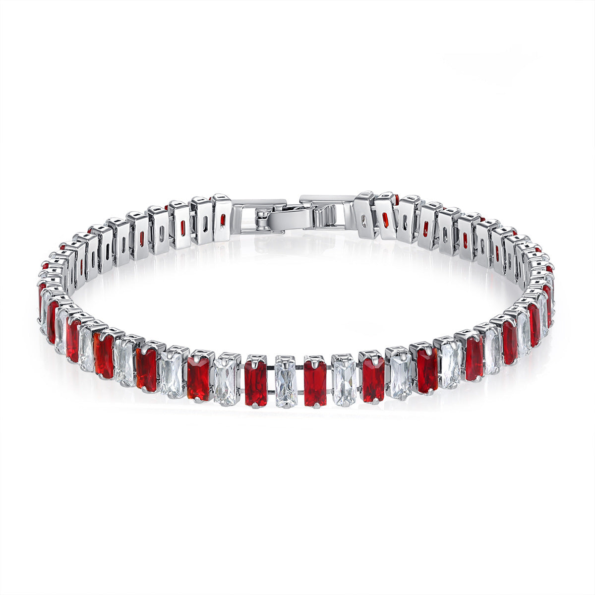 Pretty Female White Gold Plated Zircon Bracelets
