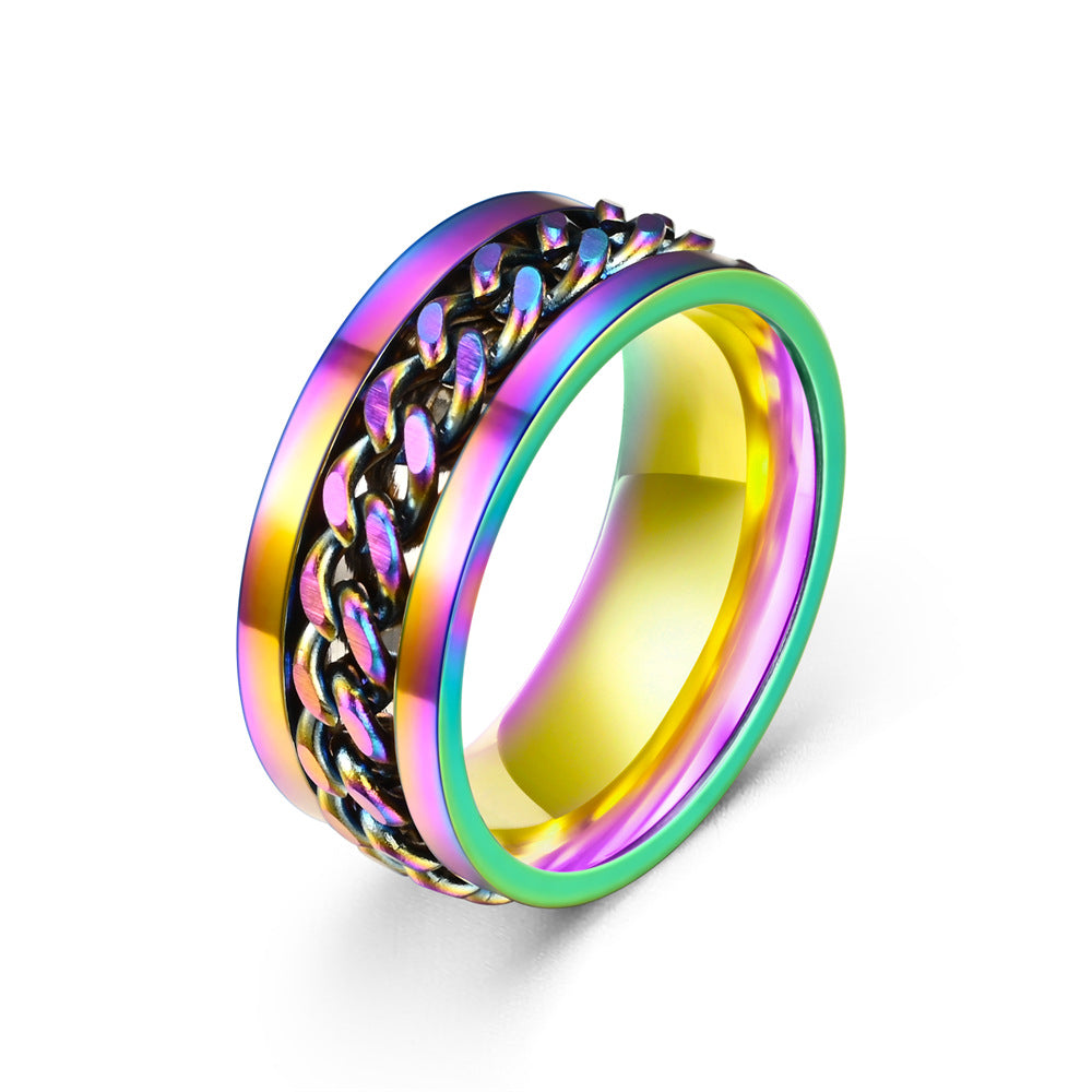 Men's Open Beer Bottle Titanium Steel Chain Rings