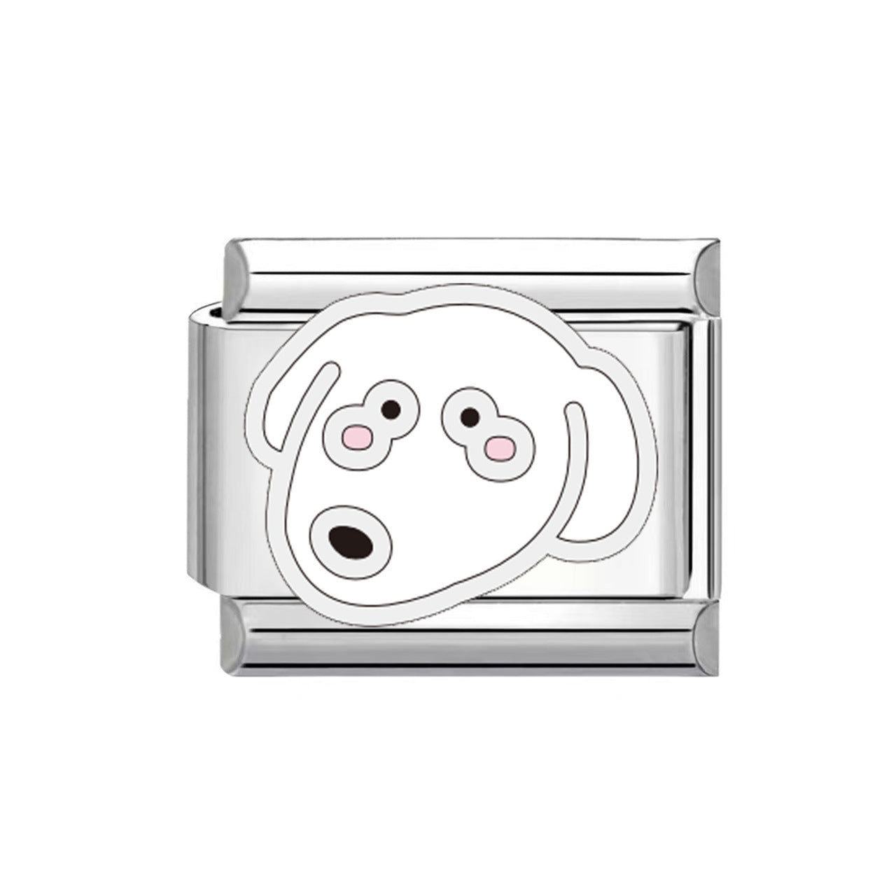 Hot Stainless Steel Italian Module Puppy Pattern Free Bracelet