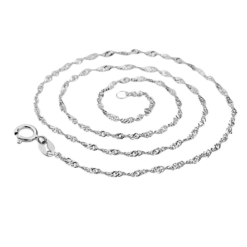 Chain Sterling Sier Female Clavicle Box Ingot Melon Necklaces