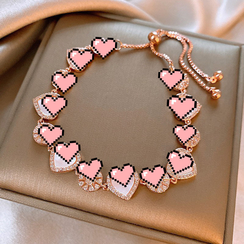 Flower Zircon Light Luxury High Sense Temperament Adjustable Wristband Bracelet