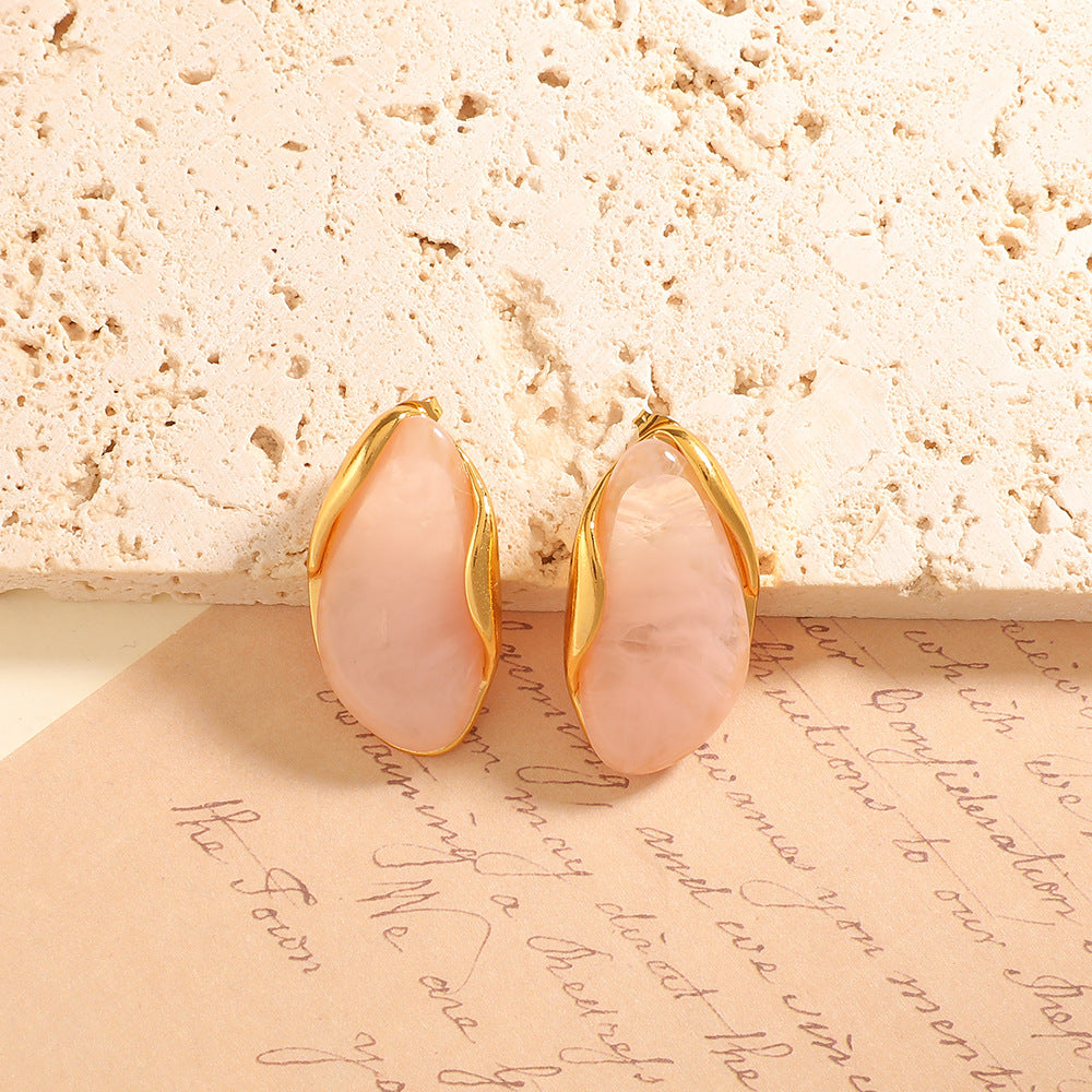 Stainless Steel Resin Fashion Elegance Retro Earrings