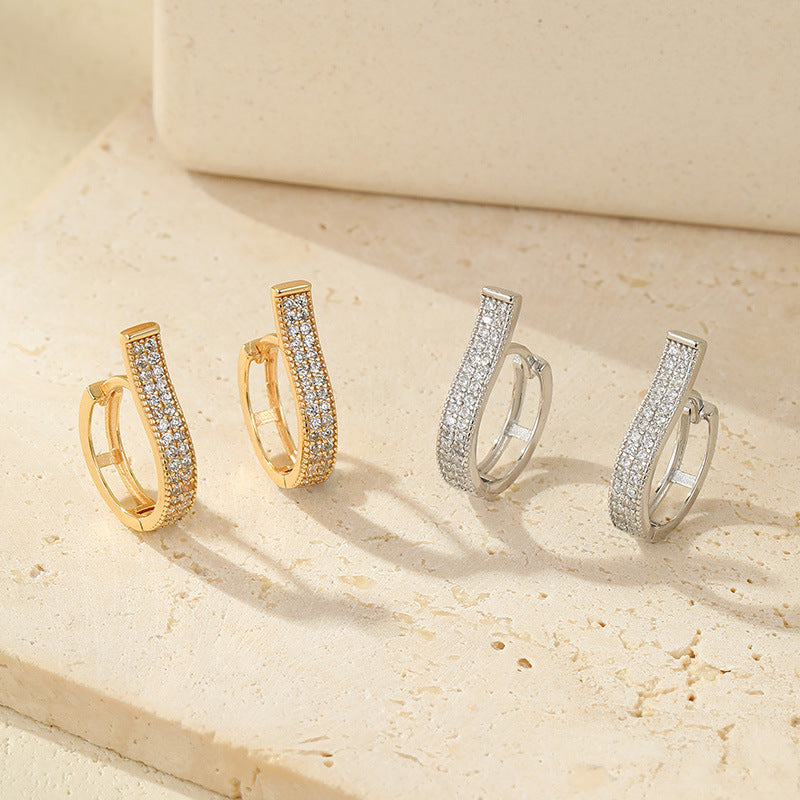 Banyan Tree Sterling Sier Light Luxury Geometric Female Stylish Unique Earrings