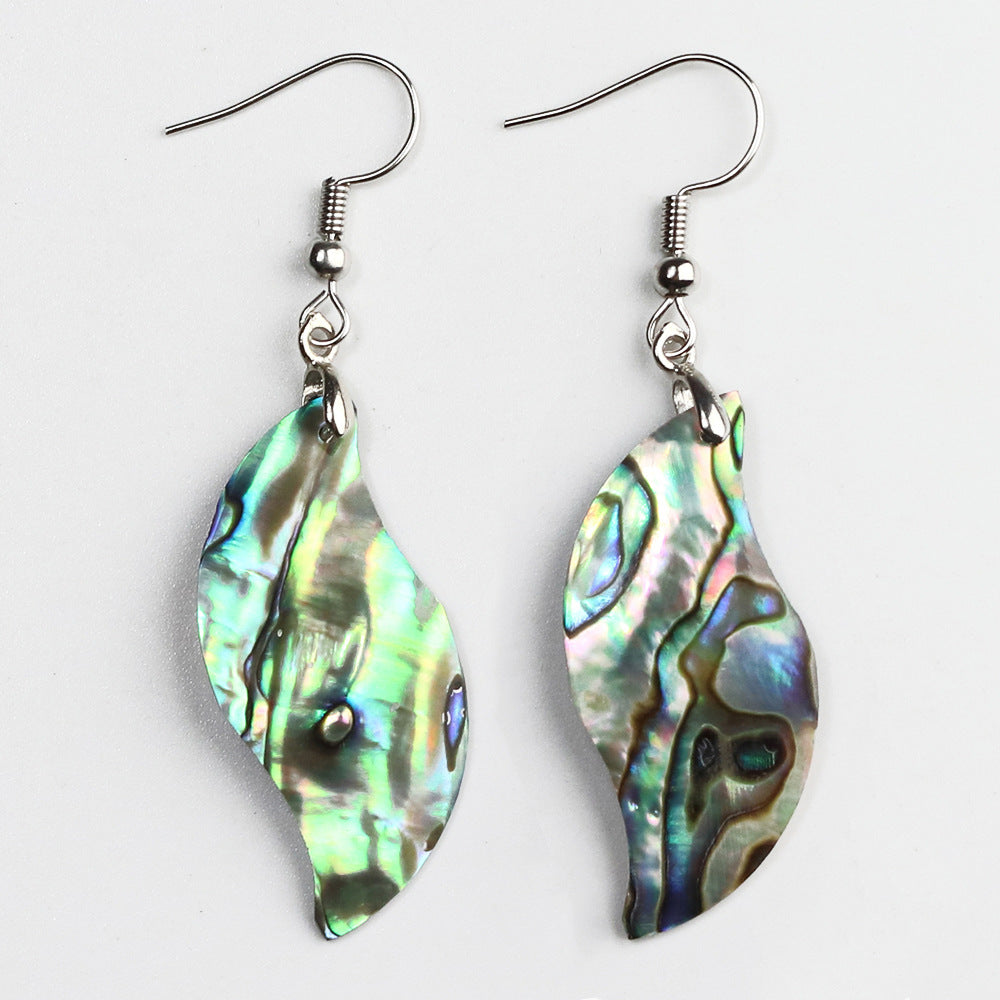 Natural Abalone Shell Ear Hook Eardrop Earrings