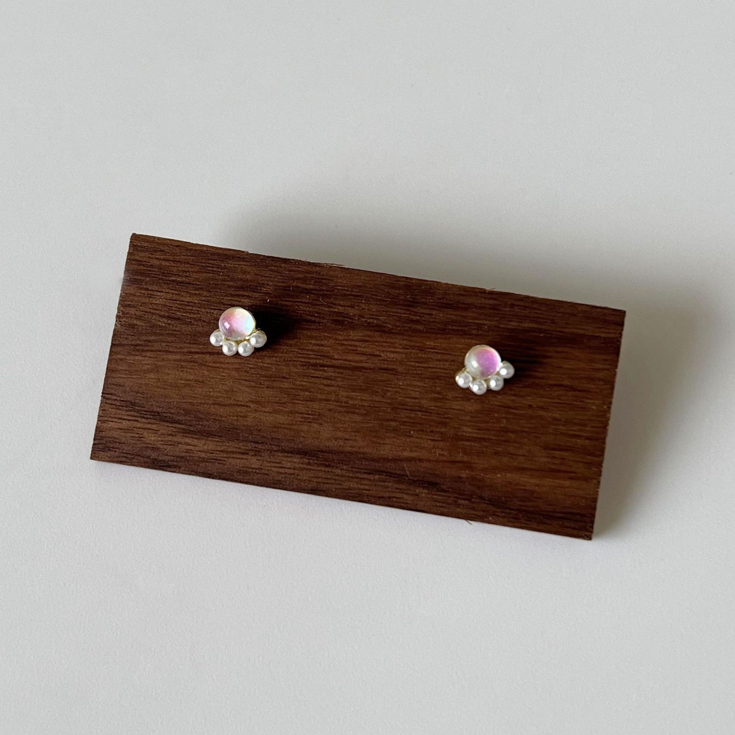 Needle Simple Temperament Kitten's Paw Pearl Female Trendy Cute Stud Earrings