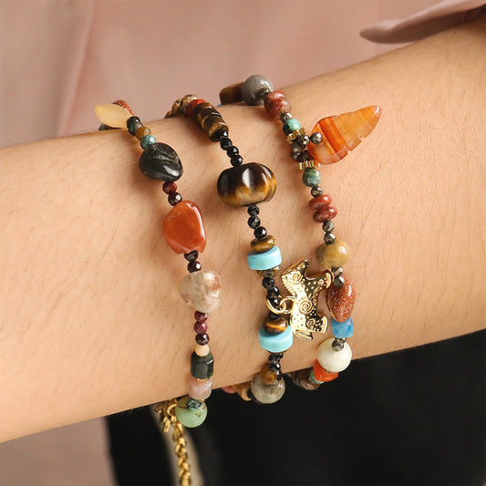 Style Lucky Natural Stone Design Retro Bracelets