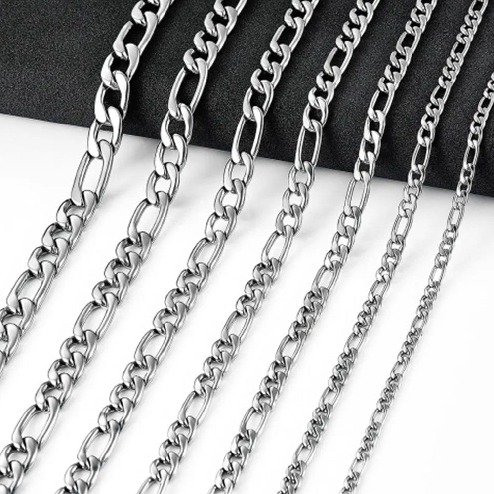 Stainless Steel Figaro Three-room One Popular Side Necklace