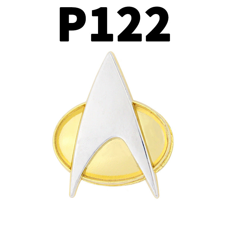 Messenger A- Line Logo Palm-shaped Brooch Brooches