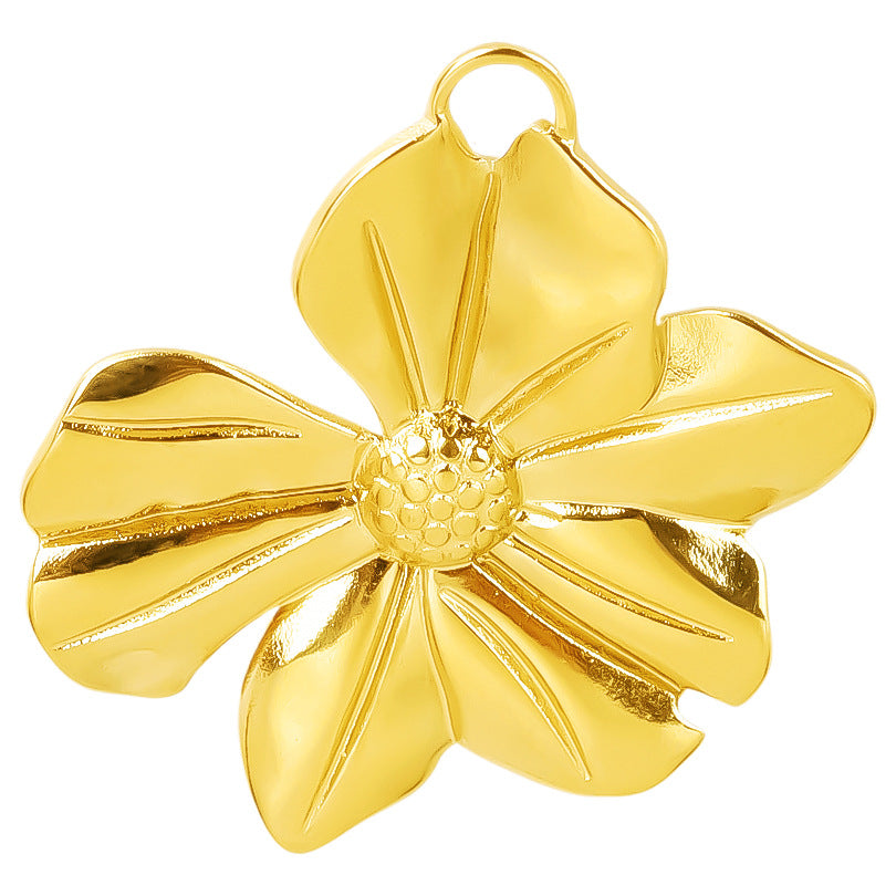 Stainless Steel Fashion Flower Irregular Accessories Pendants