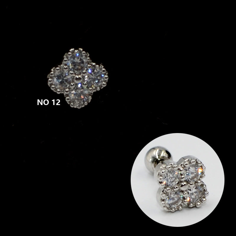 Multi Personalized Zircon Fashion Flower Animal Earrings