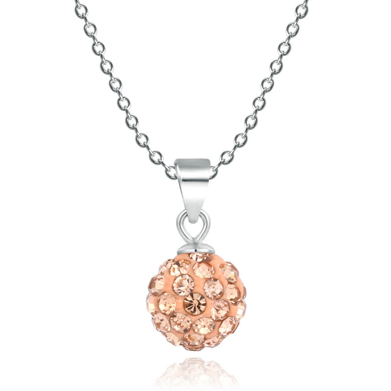 Sier Rhinestone Ball Crystal Full Diamond Mori Style Pendants