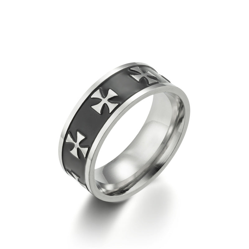 Men's Advanced Sense Retro Titanium Steel Ornament Rings