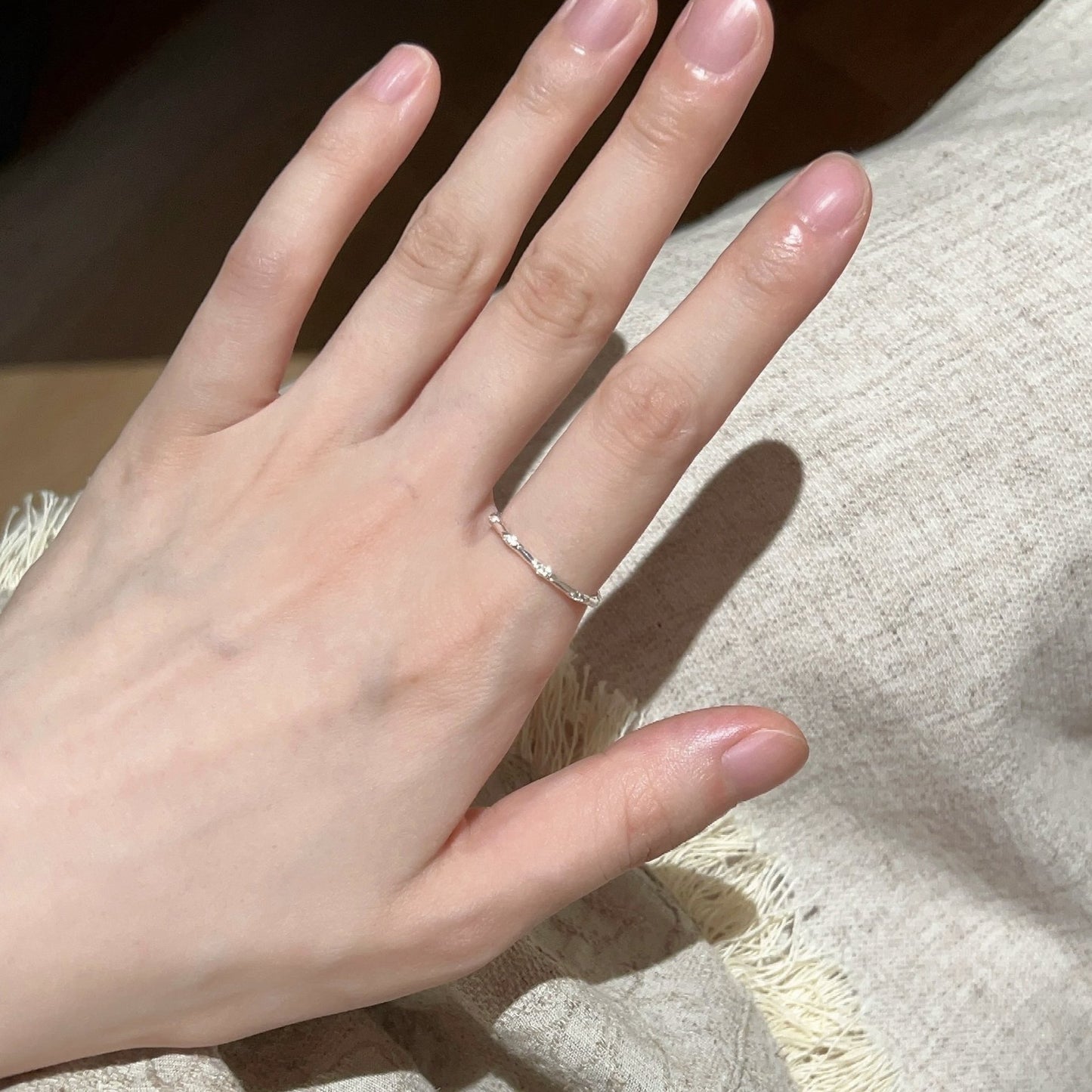 Design Simple Female Party Light Luxury High Sense Versatile Opening Ring