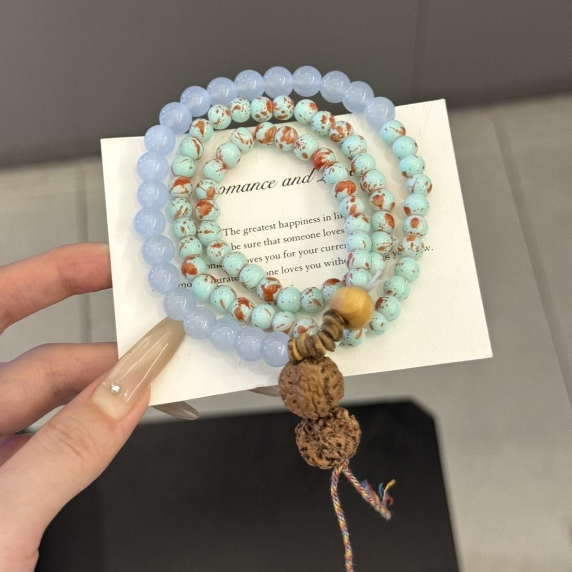Blues Frost Gradient Blue Snowflake Mermaid Temperament For Boyfriend Bracelet