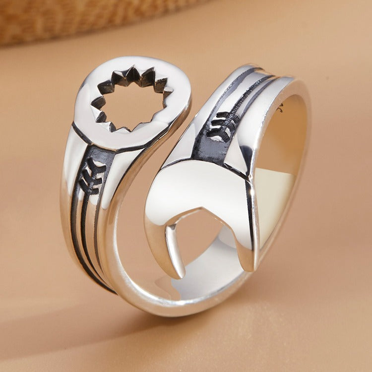 Men's Stylish Simple Creative Thai Sier Retro With Rings