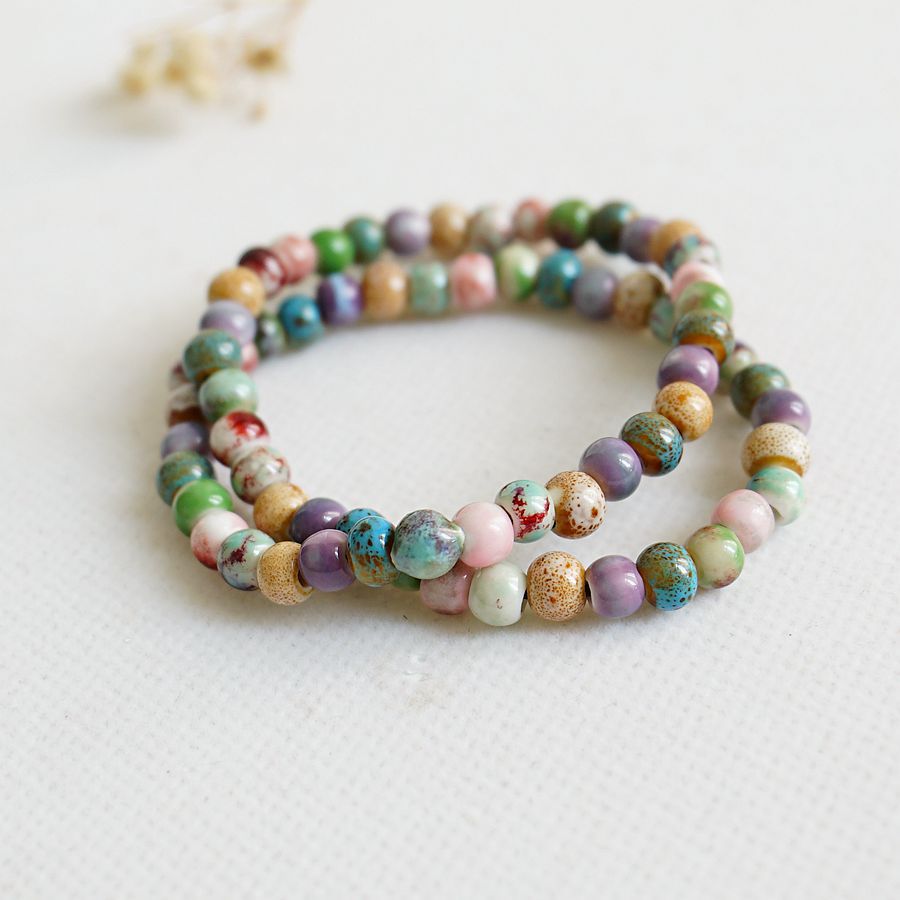 Idyllic Sweet Gradient Color Beaded Hand Bracelets