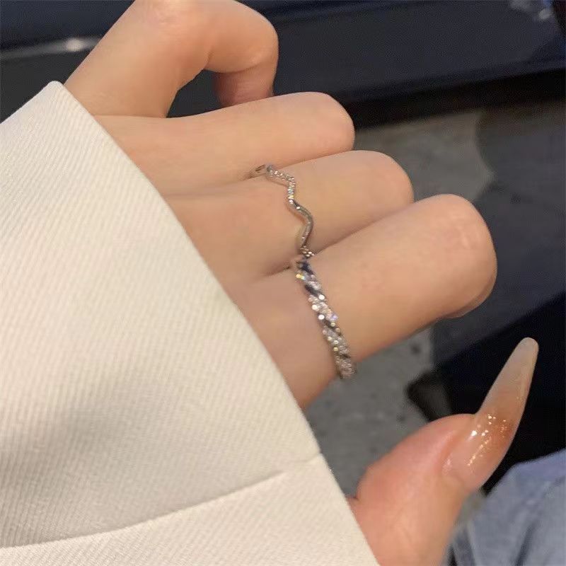Female Niche Design Combination Sweet Cool Simple Ring