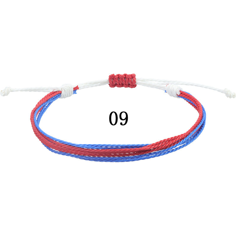 Taiwan Wax Line Hand Weaving Multicolor Colorful Bracelets