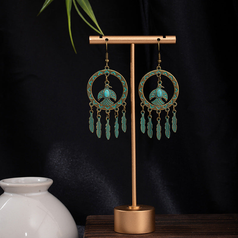 Tassel Female Geometric Hollow Unique Personalized Earrings