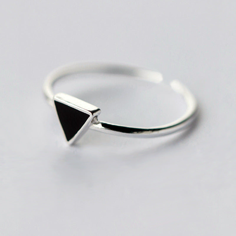 Fashion Geometry Pattern Square Round Smooth Opening Male Rings