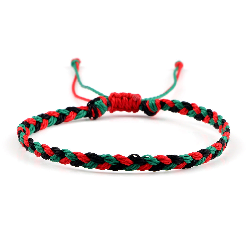 Creative Twist Weave Taiwanese Wax Handmade Hand Unisex Twin Bracelet