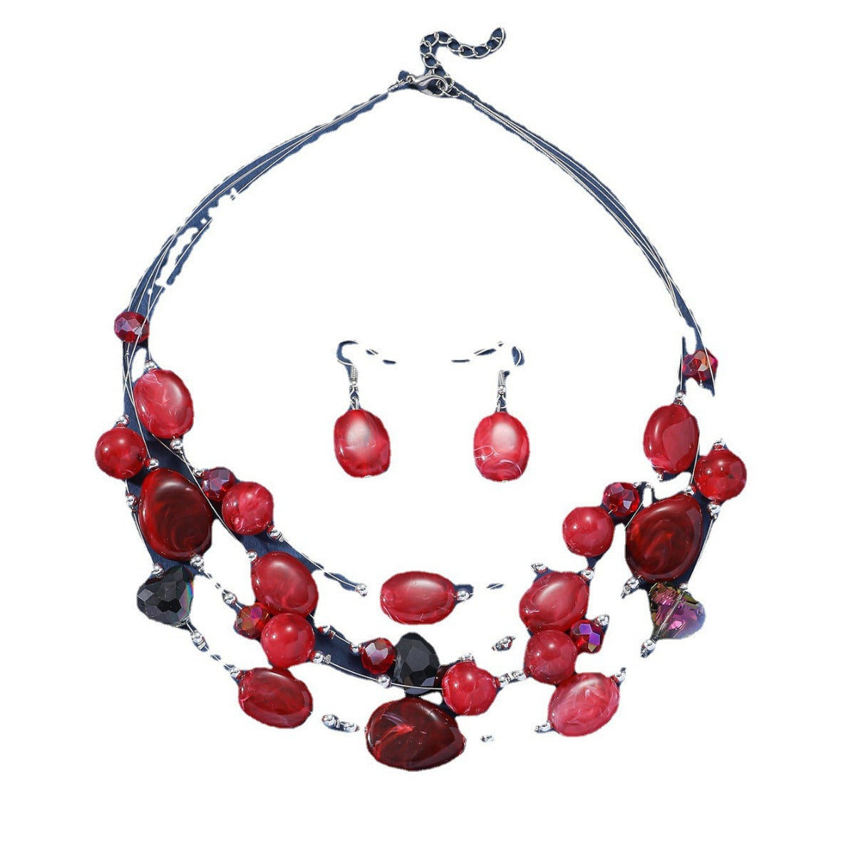 Colorful Beaded Turquoise Fashion Elegant High-grade Jewelry Set