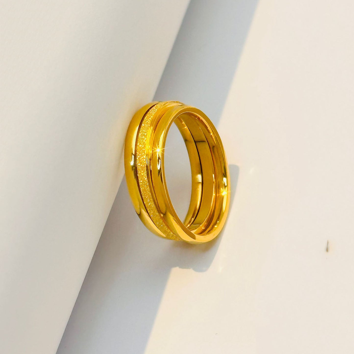 Titanium Steel No Fading Golden Index Bracelets