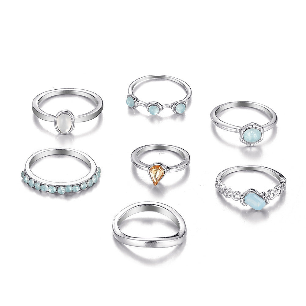 Knuckle Creative Cold Inlaid Rhinestone Index Finger Water Ring