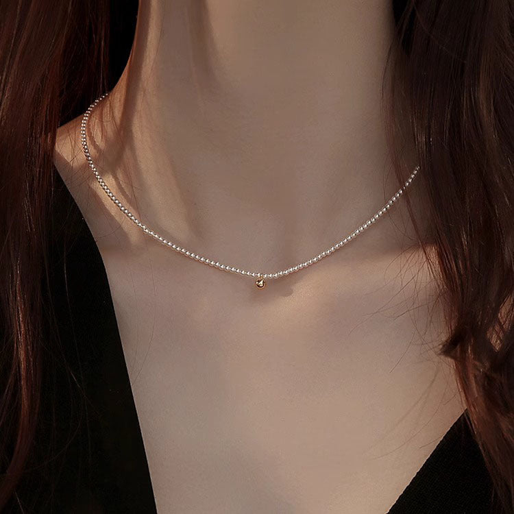 Women's Golden Bean Clavicle Chain Light Luxury Necklaces