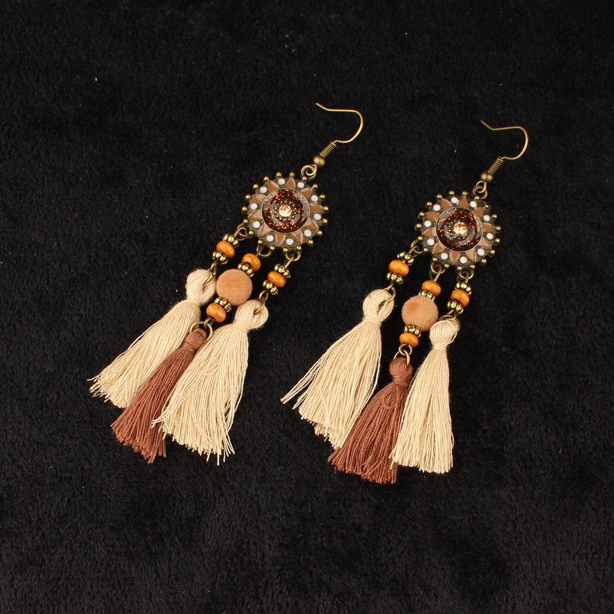 Ethnic Style Long Fringe Exotic Holiday Trip Earrings