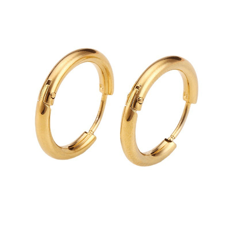 Women's Simple Titanium Steel Clip Affordable Luxury Fashion Round High-grade Rings
