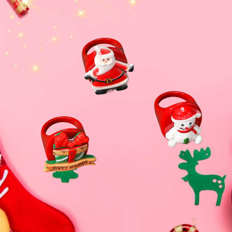 Christmas Cute Cartoon Fashionable Fashion Santa Rings