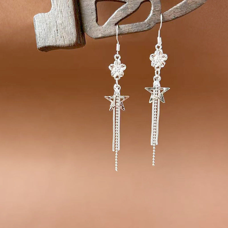 Sier Ethnic Style Peacock Retro Ear Hook Vintage Scenic Spot Earrings