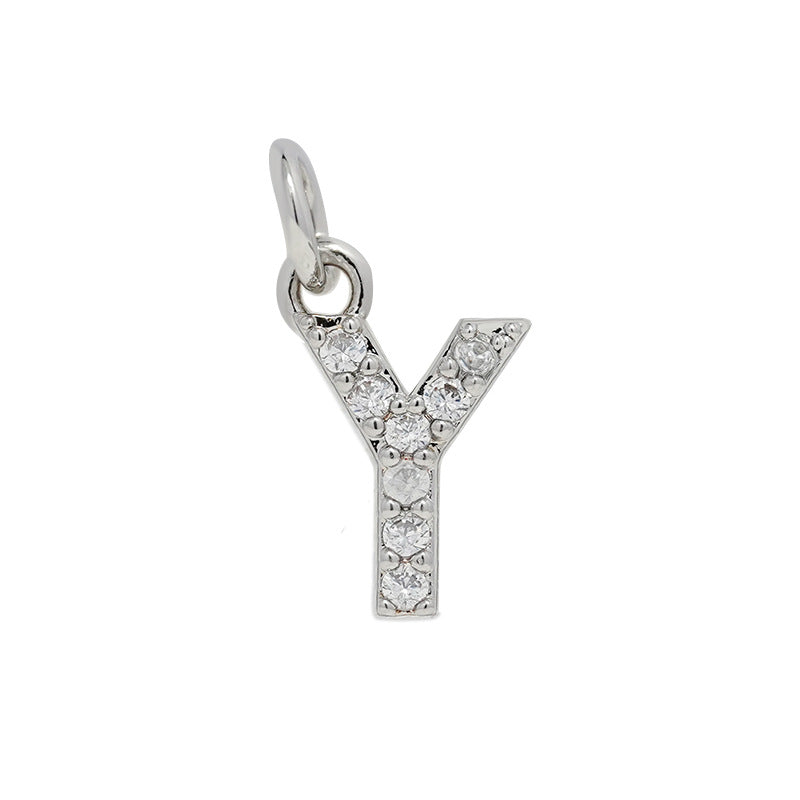 Letters Accessories Small English Zircon Eardrop Pendants