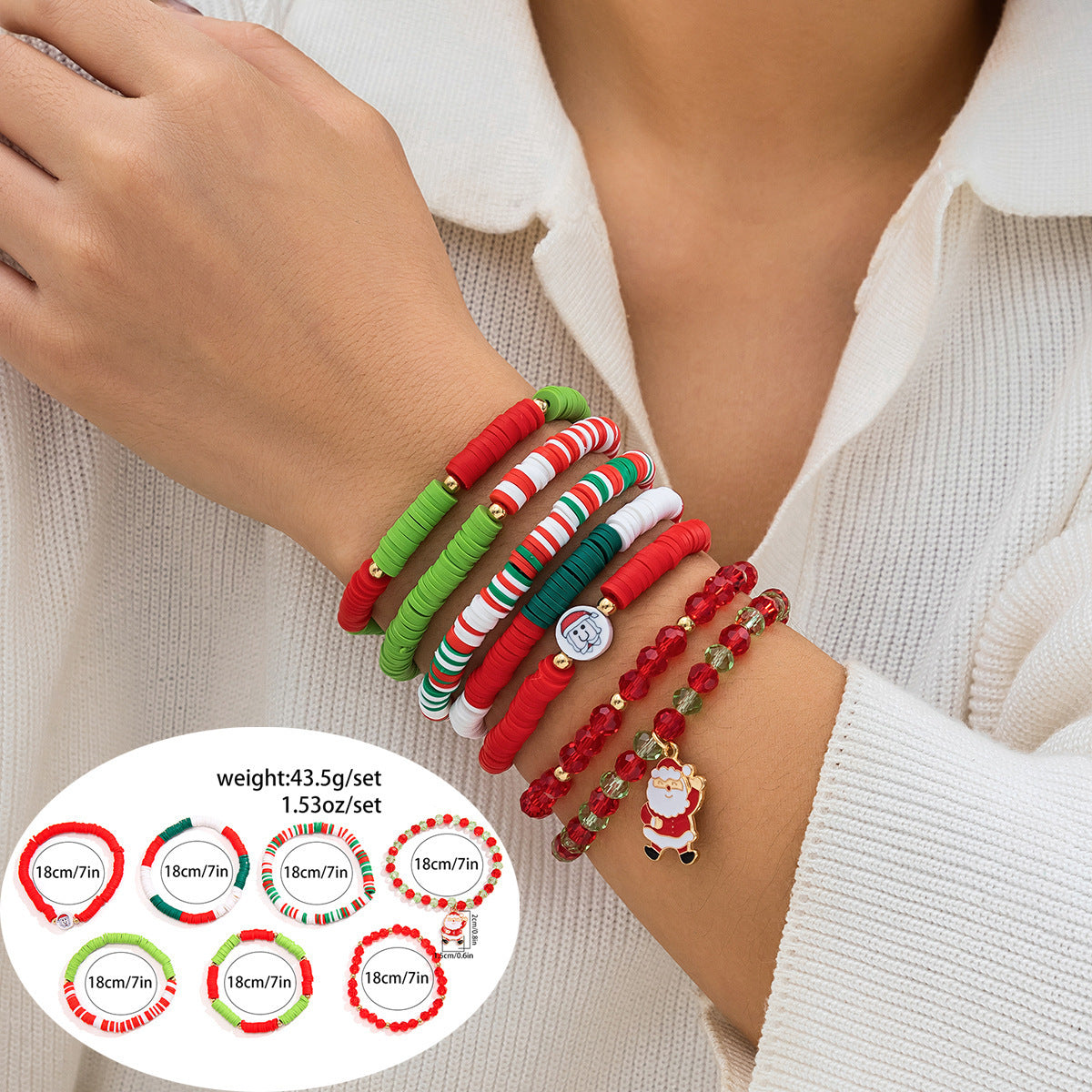 Women's Holiday Gift Santa Claus Suits Snowman Bracelet